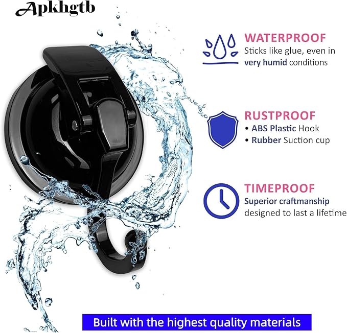 Heavy Duty Vacuum Wreath Cup Hook, No Hole Punched, Bathroom and Restroom - Image 5