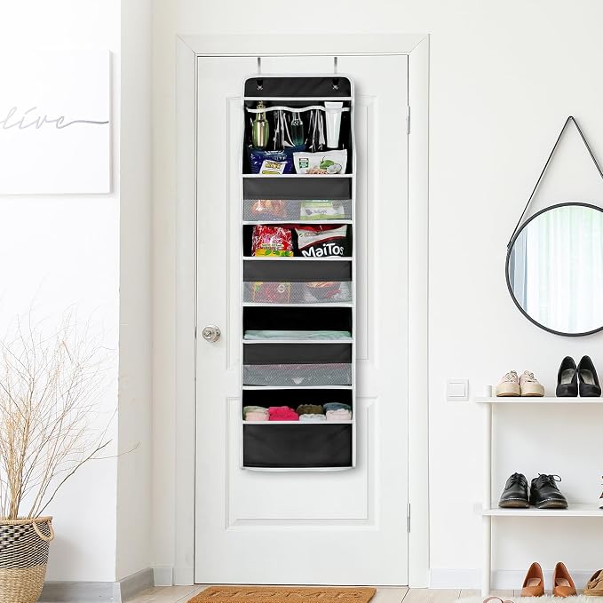 Univivi 5-Shelf Fabric Door Storage Over Door Hanging Organizer - Image 6