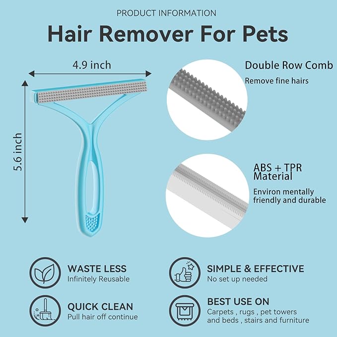 Lint Remover 3-Pack, Lint Shaver Cleaner Pro, Carpet Rake, Lint Brush, Fur - Image 3