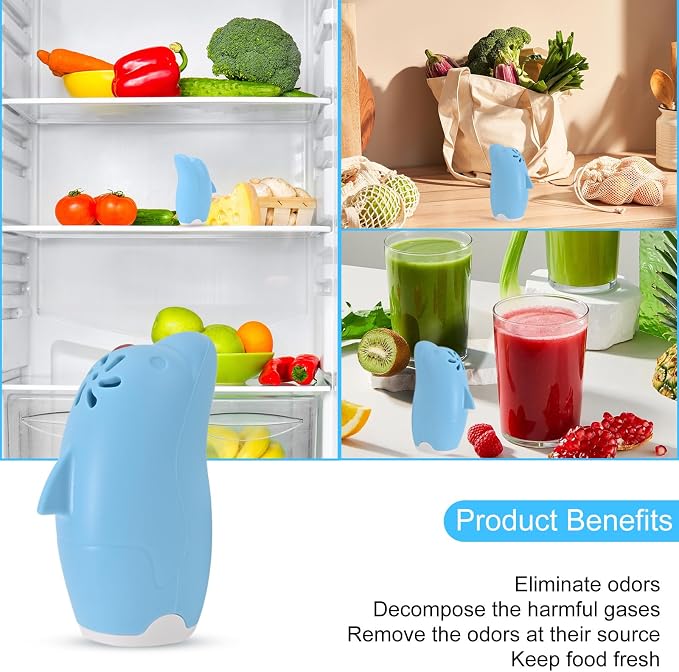 Asltw Dolphin Refrigerator Deodorizer, Refrigerator Odor Eliminator, Fridge Air - Image 3
