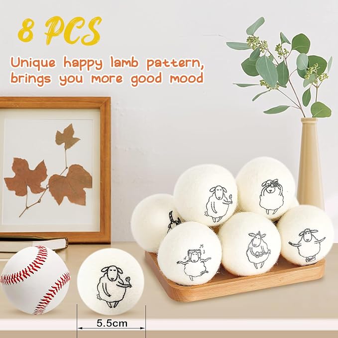 Wool Dryer Balls, 100% New Zealand Wool Handmade, Chemical-Free Reusable - Image 2