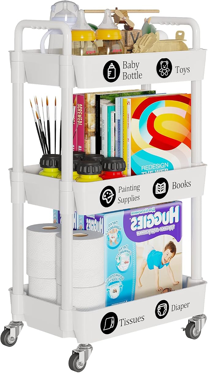 Laiensia 3-Tier Rolling Cart - Image 7