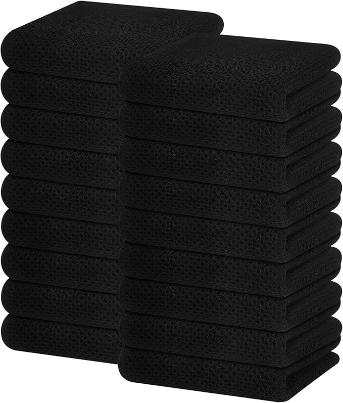 Homaxy 100% Cotton Waffle Weave Kitchen Dish Towels, Ultra Soft Absorbent Quick by Homaxy