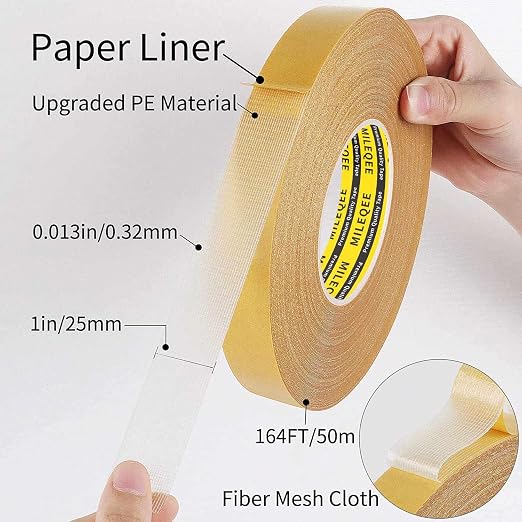 2Pack Double Sided Tape Heavy Duty, 1in x 164FT, Extra Large Universal High - Image 2