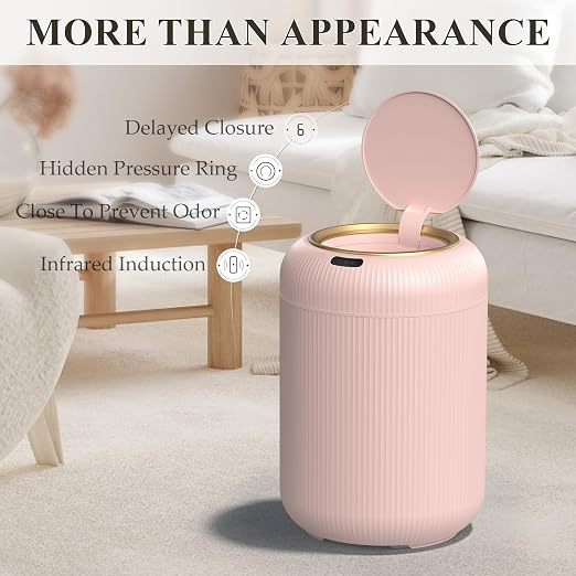 Smart Bathroom Trash Can with Lid，3 Gallon Bathroom Garbage Can Automatic - Image 2