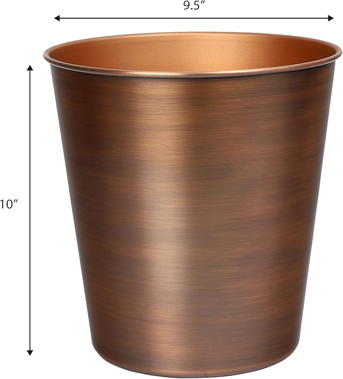 happimess HPM1113B-SET2 Nolan Modern Classic Smooth Steel 2 Gal Waste Bin - Image 3
