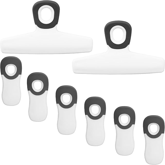 COOK WITH COLOR Bag Clips, Heavy Duty Chip Clip and Refrigerator Magnet Clips by COOKWITHCOLOR