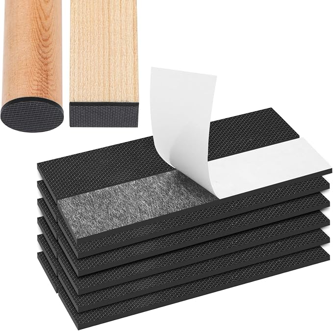 CHUNZEXI Non Slip Furniture Pads 12 PCS 4" x 1", Self Adhesive Rubber Grippers by CHUNZEXI
