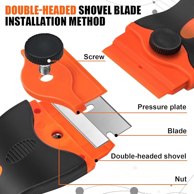 6 Pack Razor Blade Scraper Tool, Razor Scraper, Paint Scraper - Image 3