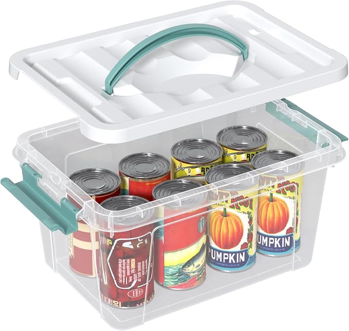 Zopnny 7 Quart Small Clear Storage Latch Box - Image 4