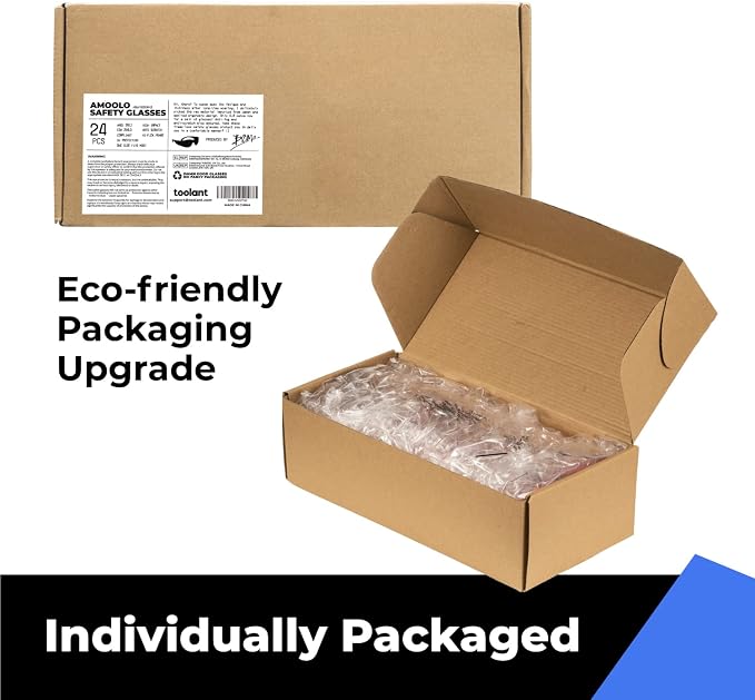 amoolo Clear Safety Glasses Bulk of 48, Protective Eyewear - Image 7