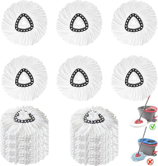 12 Pack Spin Mop Replacement Heads, 100% Microfiber Spin Mop Refill by V-chen
