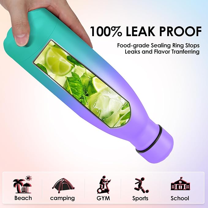 25oz Cola-Bottle Shaped Stainless Steel Leak-proof Water Bottle, Double Wall - Image 5