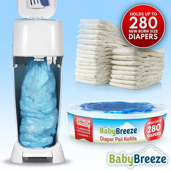BabyBreeze Diaper Pail Refill Bags Compatible - Image 2