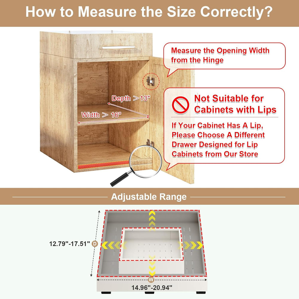 Pull out Cabinet Organizer,16"-21"W,13"-17"D,Expandable,A...