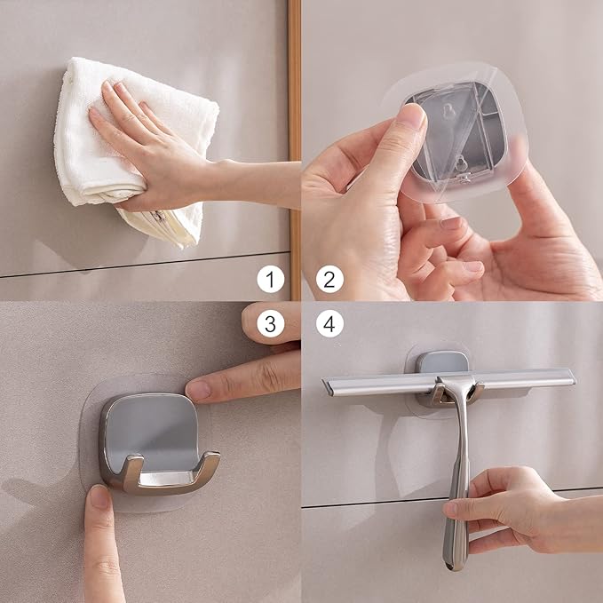 Shower Squeegee for Shower Doors 10 Inch Bathroom Squeegee for Windows - Image 6
