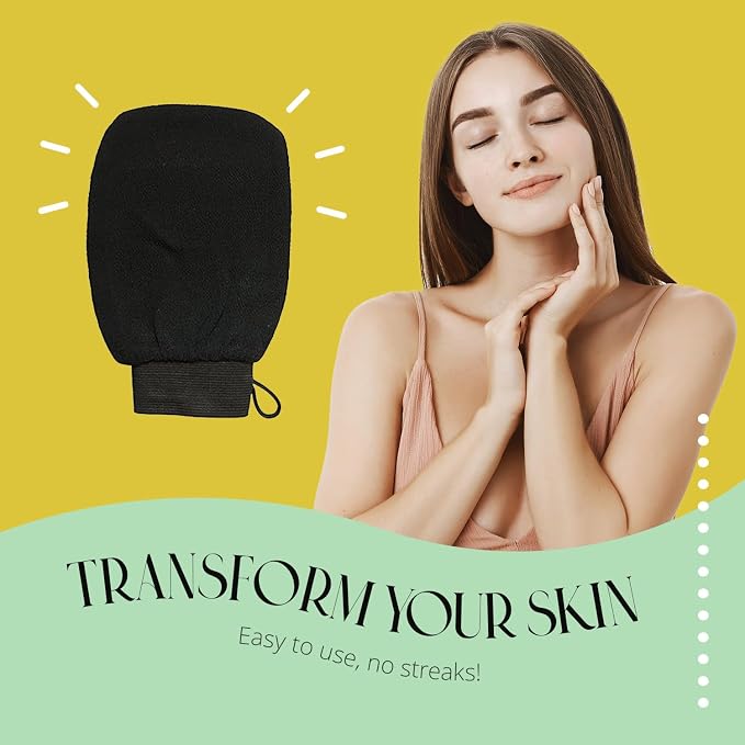 Skinerals Premium Exfoliating Mitt, Body Scrubbing Glove - Image 4