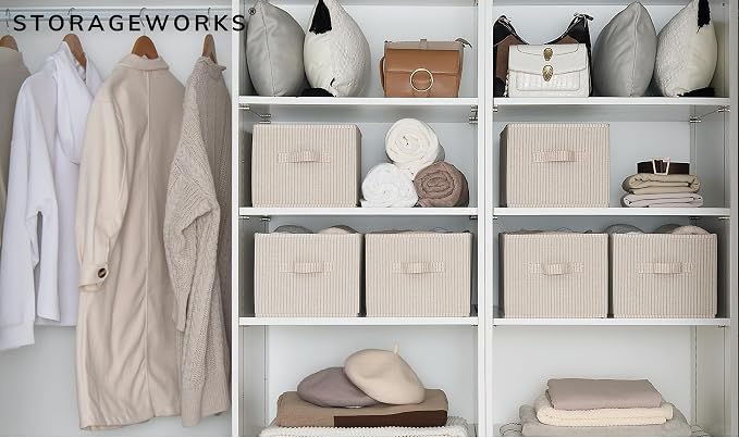 StorageWorks Storage Baskets for Shelves, Foldable Fabric Closet Storage Bins - Image 6