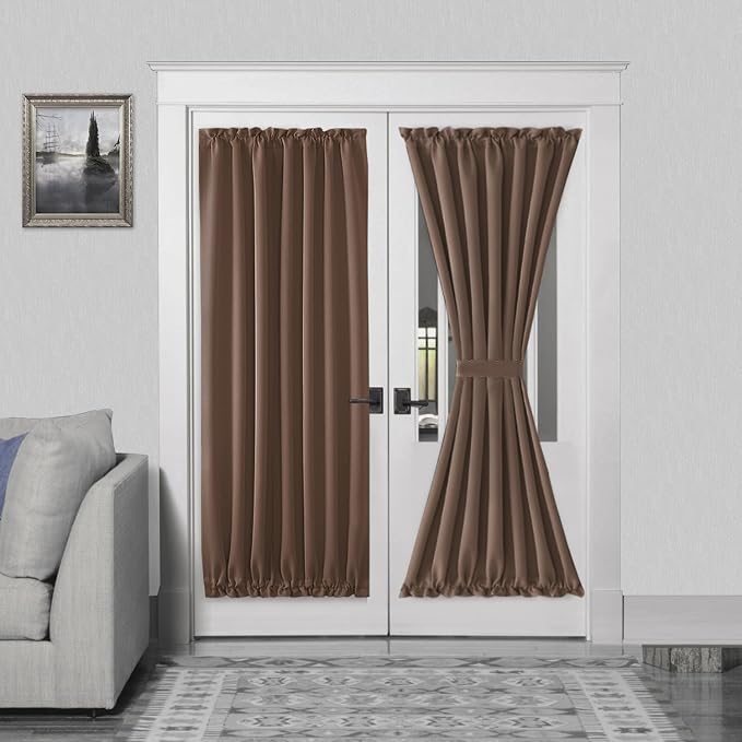 DWCN French Door Curtains – Rod Pocket Thermal Blackout Curtain by DWCN
