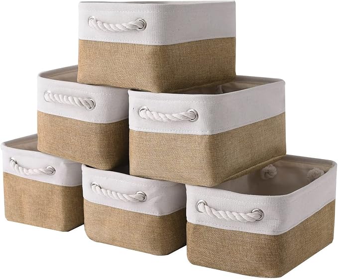 Small Baskets for Organizing, Collapsible Storage Baskets for Shelves, Storage by Sacyic