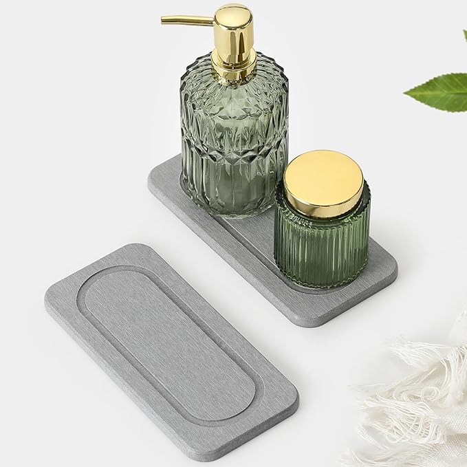 2Pack Diatomite Stone Water Absorbing Sink Tray by Homdiva