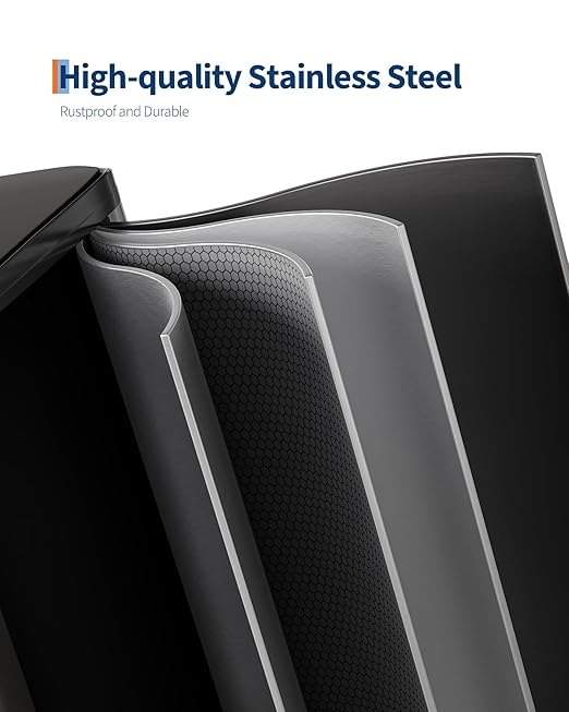 GarveeHome 2 x 8 gal Stainless Steel Double Trash Can - Image 3