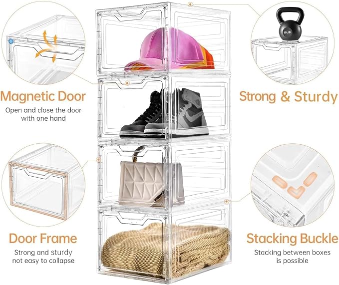 10 Pack Closet Organizers and Storage, Clothes Organizers and Storage, Plastic - Image 3