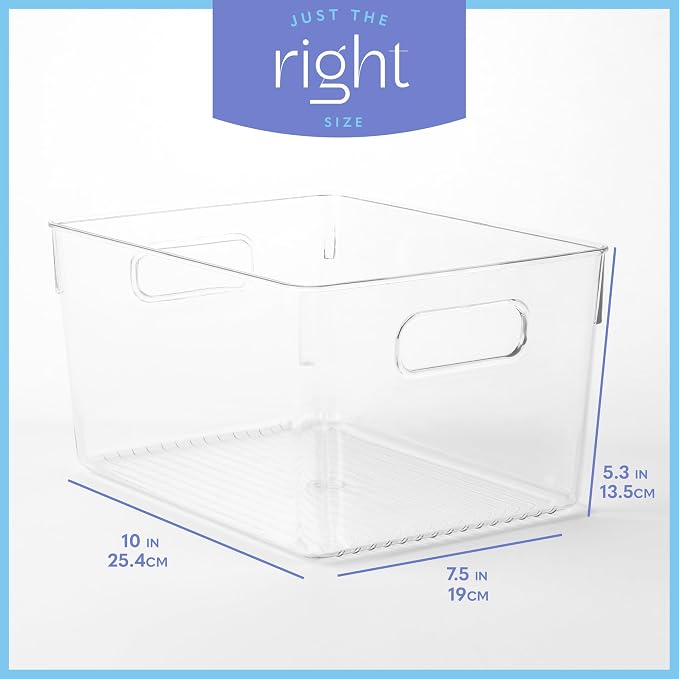 Plastic Food Storage 2 Pack Clear Container Bin - Image 3