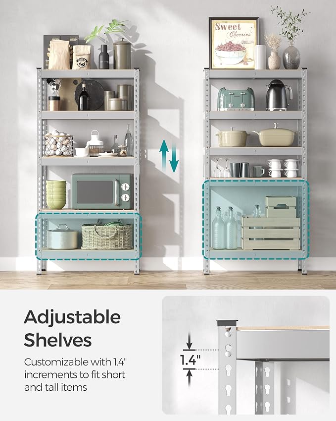 SONGMICS 5-Tier Storage Shelves, Load 2310 lb, Boltless Assembly, Adjustable - Image 5