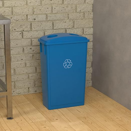 23 Gallon Blue Recycle Slim Jim Trash Can - Image 4