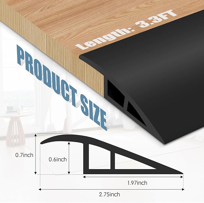 Floor Transition Strip Door Threshold 39" Floor Transition Reducer Trim on The - Image 2