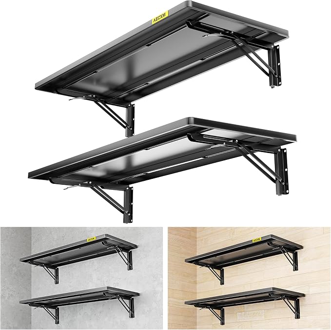 2pack-1.2x3ft Adjustable Rail Type Folding Storage Rack Shelf, Suitable by AECXM