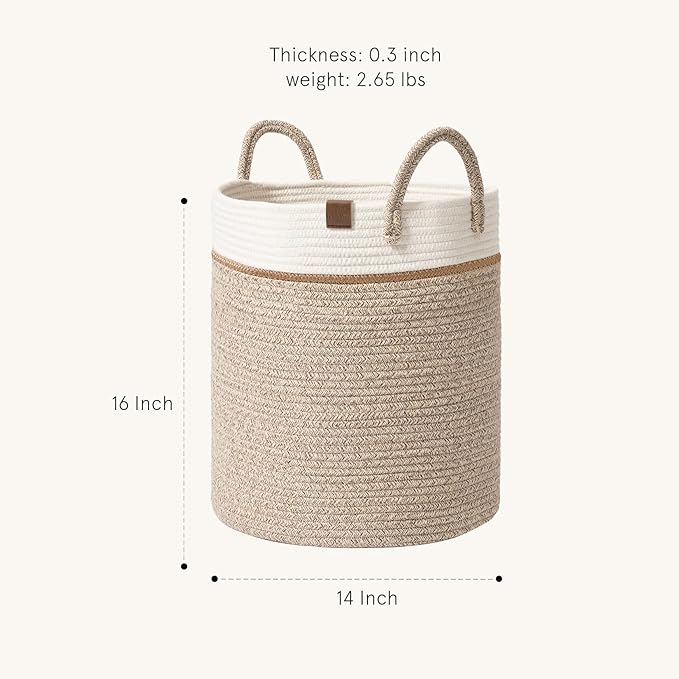 LA JOLIE MUSE Woven Basket Rope Storage Baskets - Image 4
