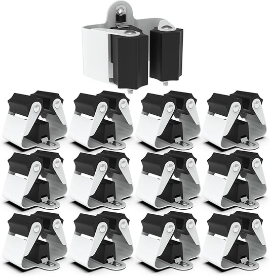 3-H Broom Hanger, Mop Holder Wall Mount 12 Pack, Broom Holder Wall Mount by 3-H