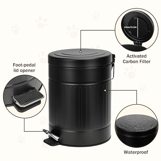 5L/1.3 Gal Dog Poop Trash Can - Image 4