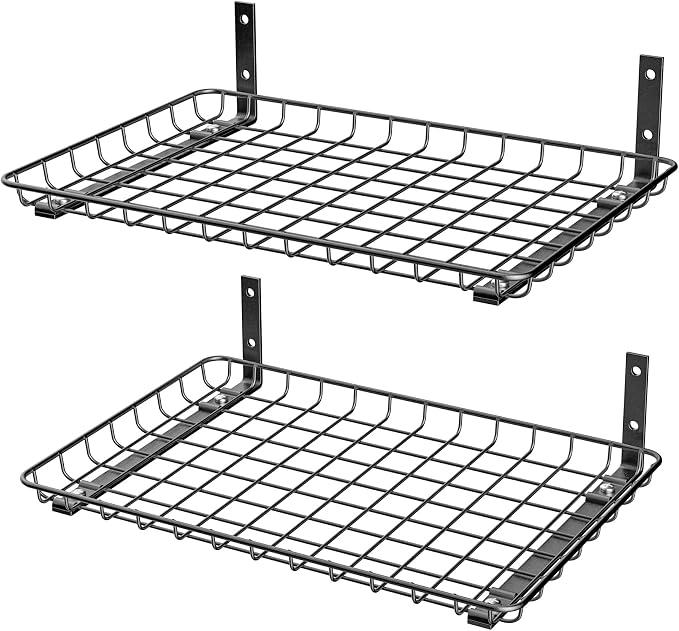 EVERHANGER Garage Wall Shelves 12x18 Inch, Wall Mounted Storage Shelf, Metal by EVERHANGER