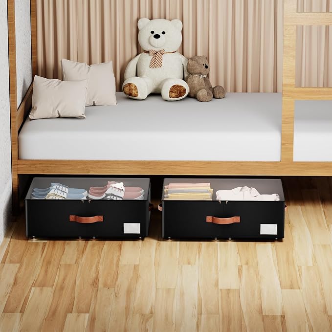 Underbed Storage With Wheels, Large Capacity 10 inches Height Storage Bins - Image 6