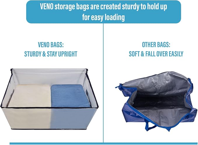 VENO 8 Pack Moving and Storage Bags, Heavy Duty, Alternative to Moving Boxes - Image 5