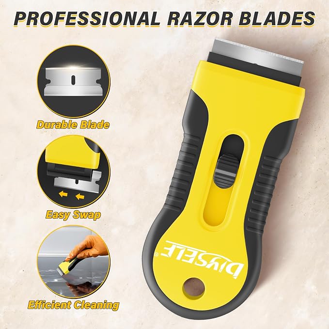 DIYSELF 2 Pack Razor Blade Scraper, Includes 10 PCS Additional Razor Blades - Image 5