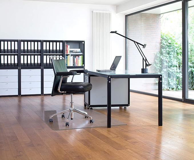 Office Chair Mat for Hardwood Floor, 1/8" Thick 53"x 45" Crystal Clear Hard - Image 2