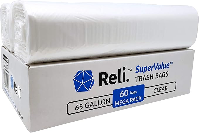 Reli. SuperValue 65 Gallon Trash Bags | 60 Count | Made in USA | Heavy Duty | - Image 7