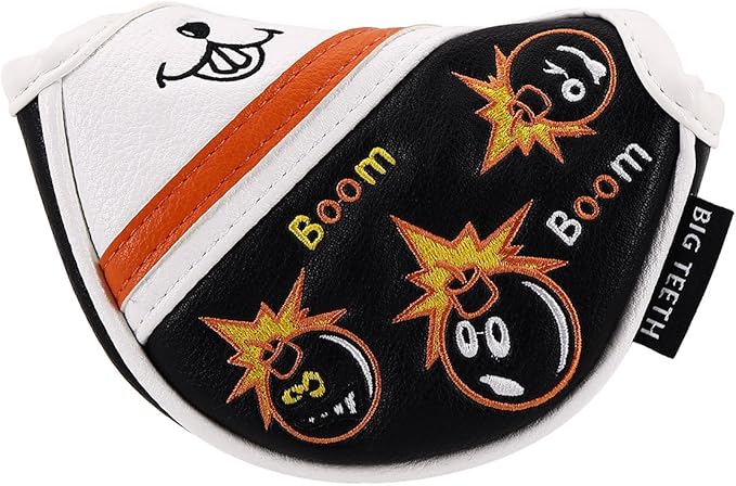 BIG TEETH Putter Cover Mallet Putter Cover Half Mallet Small Golf Headcover by BigTeeth