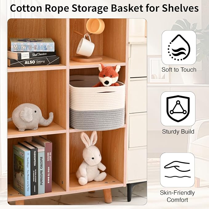 Woven Cotton Rope Storage Basket - Image 5