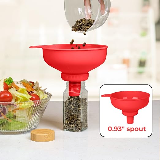 Wide Mouth Kitchen Funnel, Food Grade Plastic Cooking Canning Funnel - Image 7