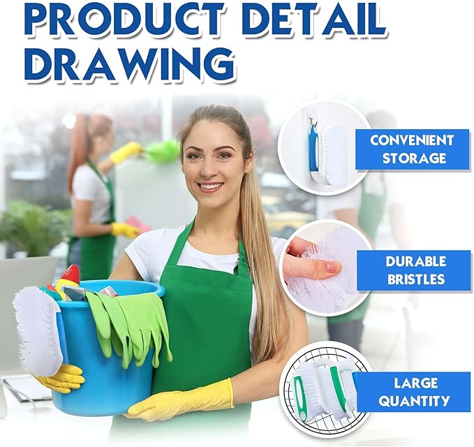 Lallisa 12 Pcs Scrub Brush for Cleaning - Image 3