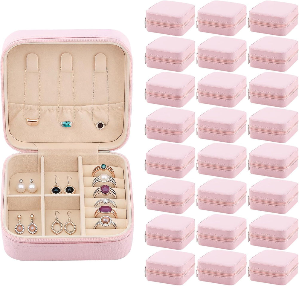 Easytle 24 Pcs Travel Jewelry Box Exquisite Travel Jewelry Case Portable Jewe...