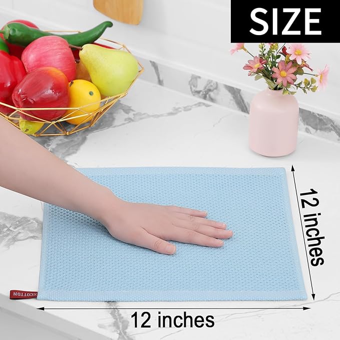 Homaxy 100% Cotton Waffle Weave Kitchen Dish Cloths, Ultra Soft Absorbent Quick - Image 5
