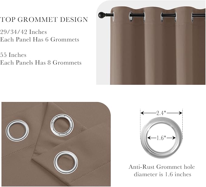 PONY DANCE Dark Brown Blackout Curtains - Image 4