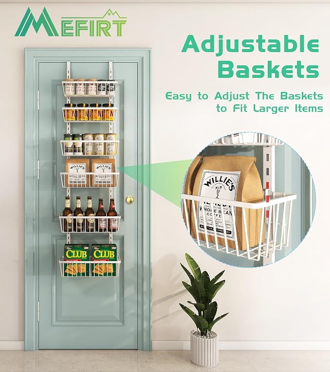 12 Inch Wide Narrow Over The Door Pantry Organizer, Pantry Organization and - Image 3