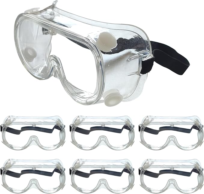 Safety Goggles 6 Pack by AmaStep